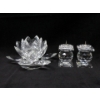 Image 1 : Crystal Lotus Candle Holder & 2 Swarovski Candle Holders