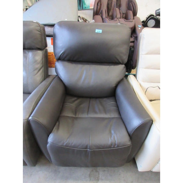 Black Manual Recliner - Bonded Leather