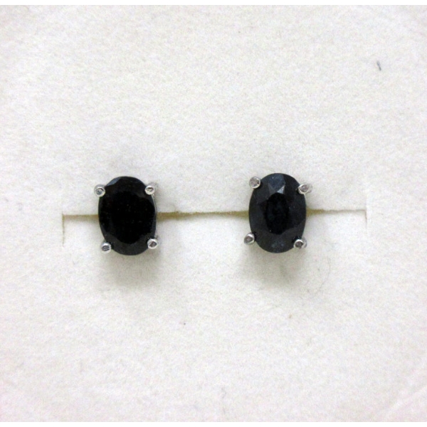 New 2 CT Sapphire Sterling Silver Earrings 