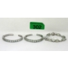 Image 1 : Three .925 Sterling Silver Crystal Bracelets