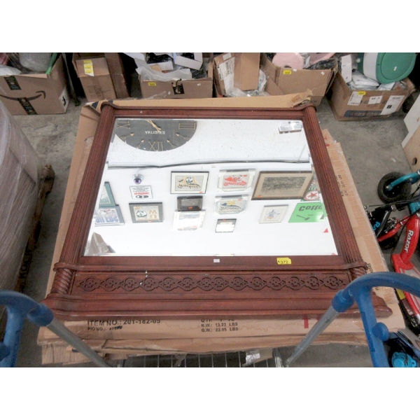 4 New Oversize Wood Framed Wall Mirrors