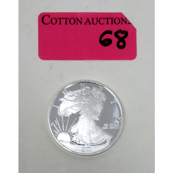 1 Oz .999 Silver Walking Liberty Round 