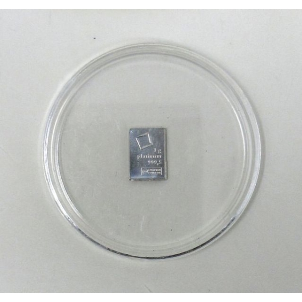 1 Gram .9995 Fine Platinum Valcambi Suisse Bar 