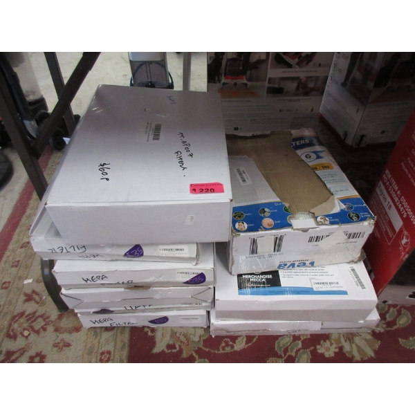 9 Assorted HEPA and Other Filters
