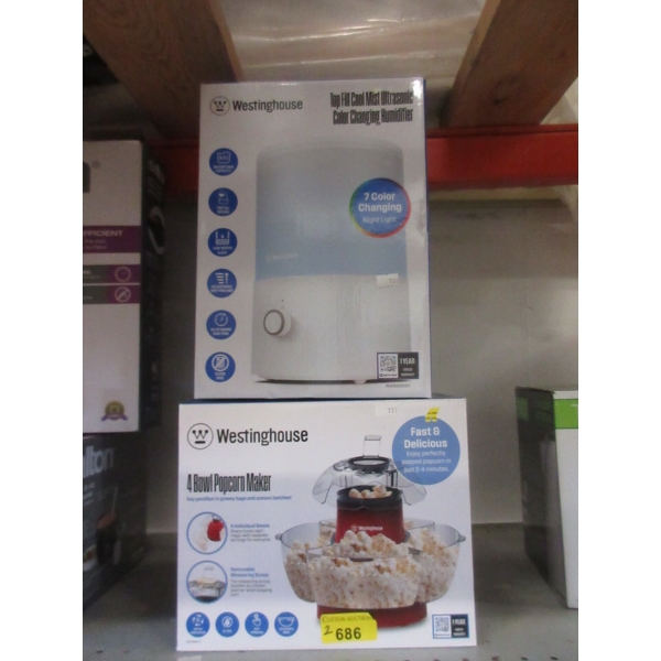 Westinghouse Humidifier & 4 Bowl Popcorn Maker