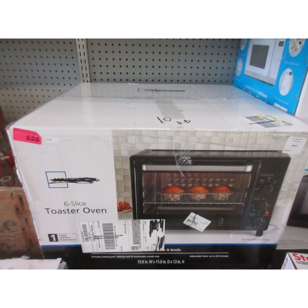 Mainstays 6-Slice Toaster Oven - Black