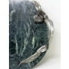 Image 2 : Pewter Handled Marble Cheese Tray by Seagull Pewter