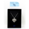 Image 2 : Half Carat Black & White Diamond Heart Pendant 