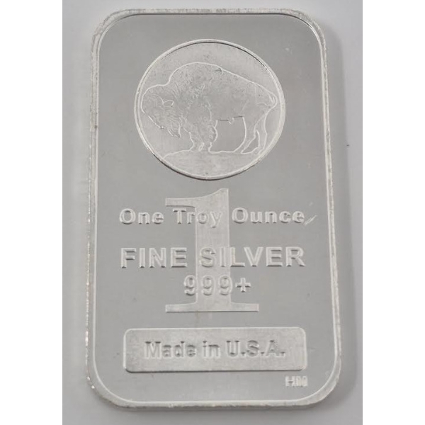 1 Oz .999+ Silver USA Buffalo Art Bar 