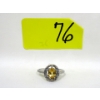 Image 1 : Citrine & Diamond Sterling Silver Cocktail Ring