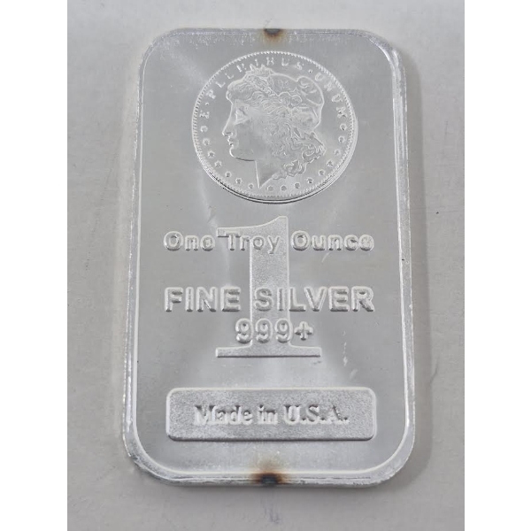 1 Oz .999+ Silver Morgan Head Bar 