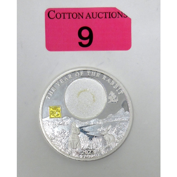 2 Oz .999 Silver 2023 Burundi Year of The Rabbit Coin 