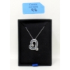 Image 2 : Half Carat Blue & White Diamond Heart Pendant 