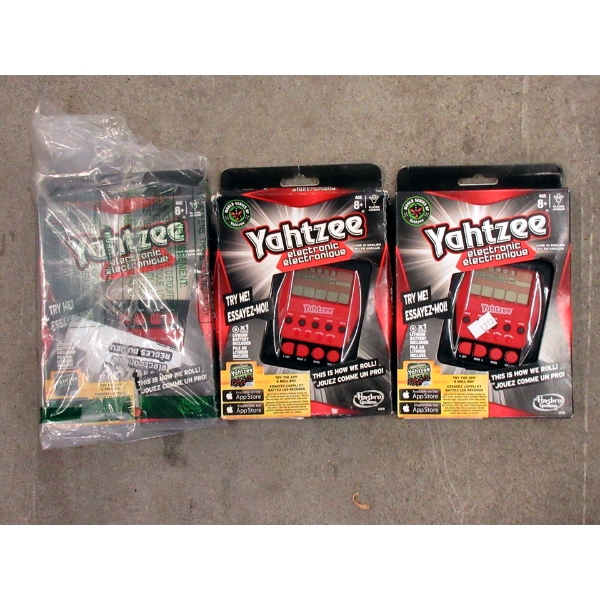 3 New Hasbro Electronic Yahtzee Games