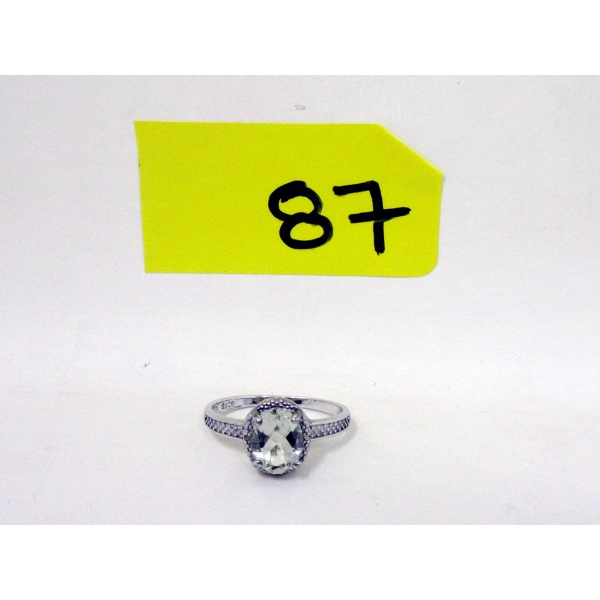 New 1.70 CT Green Amethyst & Diamond Solitaire Ring