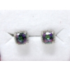 Image 1 : New Mystic Topaz & Diamond Sterling Silver Earrings