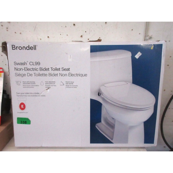 Brondell Swash CL99 Non-Electric Bidet Toilet Seat