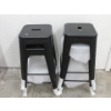 Image 1 : 4 New Black Metal 24" Stacking Bar Stools