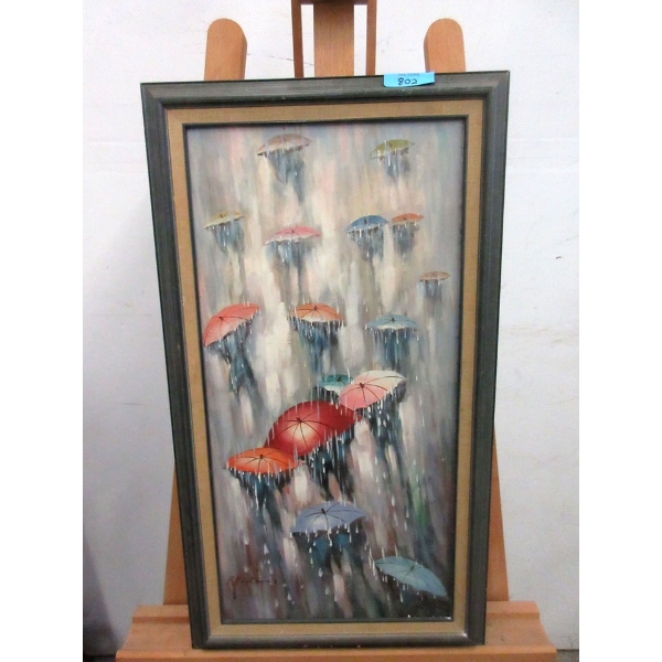 Abstract Paint on Canvas Wall Art 