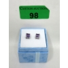 Image 2 : New 2 CT Amethyst Sterling Silver Earrings