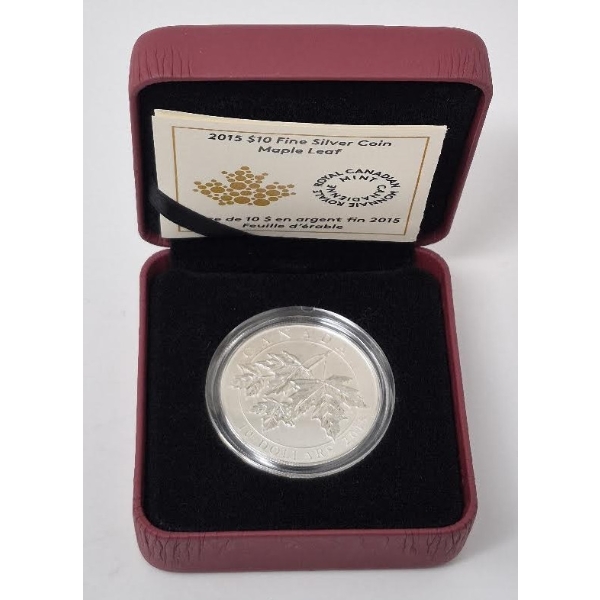 Half Oz .9999 Silver 2015 Canada Maple Leaf Coin