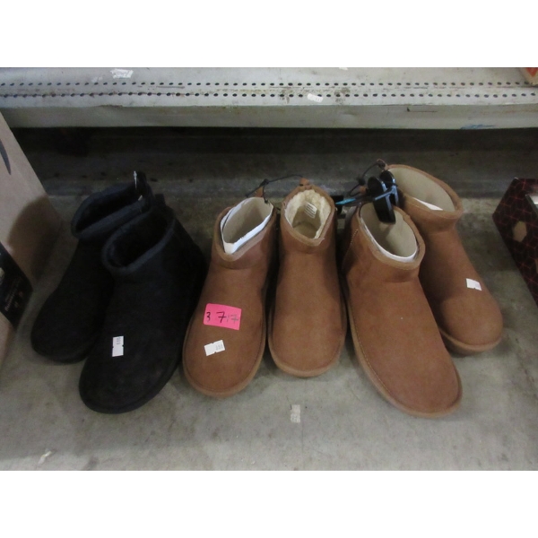 3 New Pairs of Women's Fleece Lined Ankle Boots
