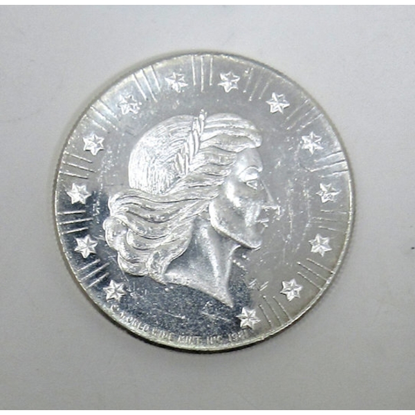 Vintage 1 Oz .999 Silver 1981 World Wide Mint Round 