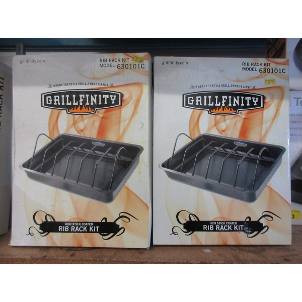 2 Grillfinity Non-Stick Rib Rack Kits
