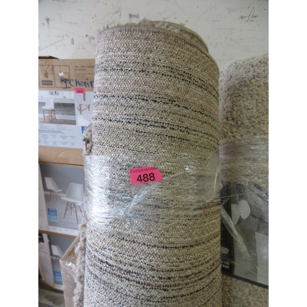5' x 7' Light Brown Low Shag Area Carpet