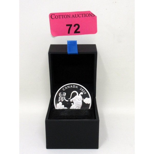 1 Oz .9999 Silver 2019 Year of the Rat Coin 