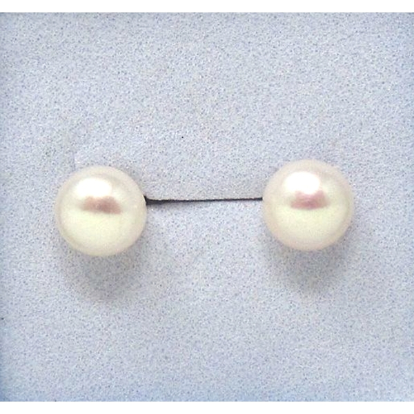 New 10 KT Gold 3 CT Freshwater Pearl Earrings