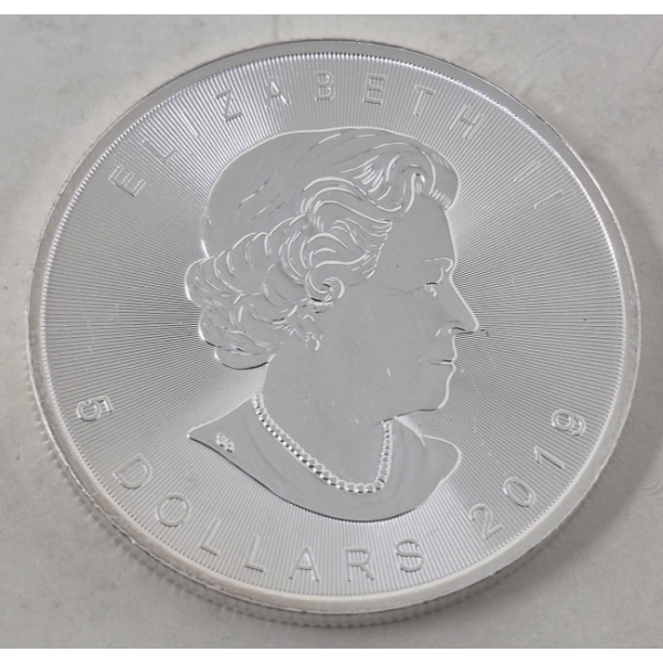 1 Oz .9999 Silver 2019 Canada Maple Leaf Coin 