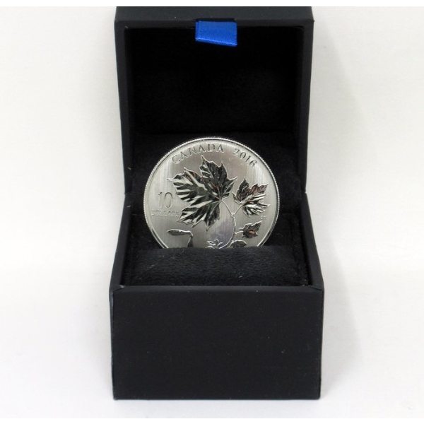 1/2 Oz .9999 Silver 2016 Canada Maple Leaves Coin 