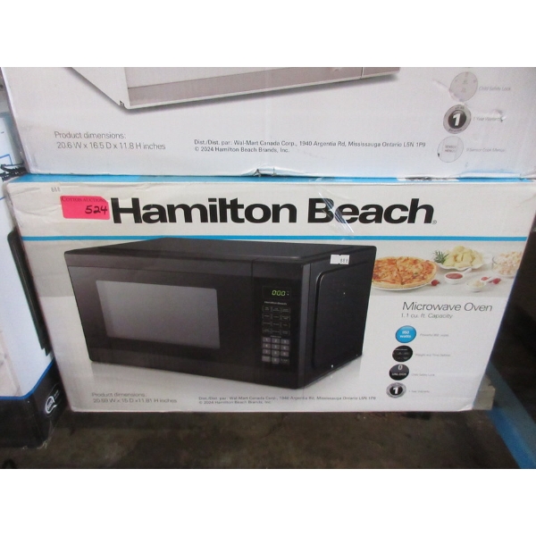 Hamilton Beach 1.1 Cu. Ft. Microwave - Black