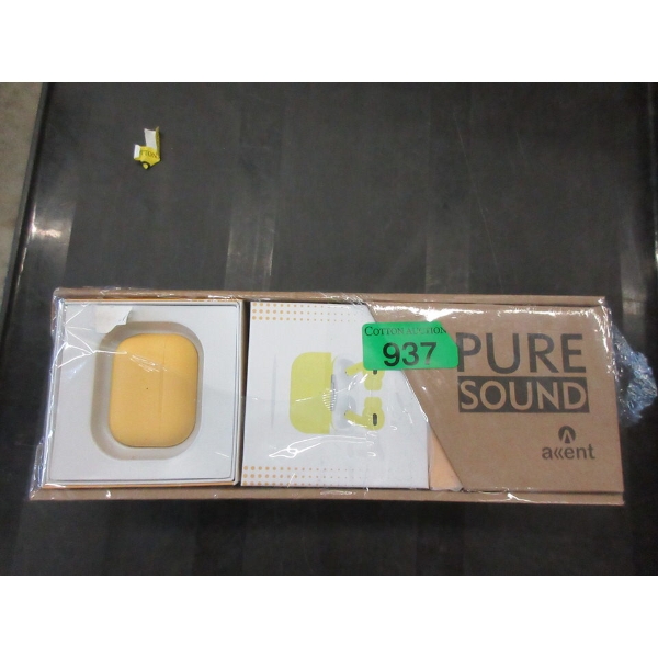 Box of 9 New Pure Sound Air Buds - Yellow