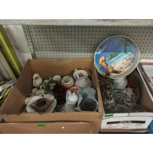 2 Boxes of China, Glass and Ceramics