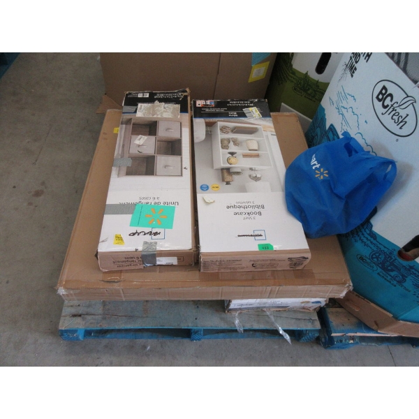 Skid of Assorted Flat Pack Furniture 