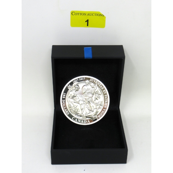 Rare 10 Oz .9999 Silver 2017 The 1867 Confederation $100 Coin 