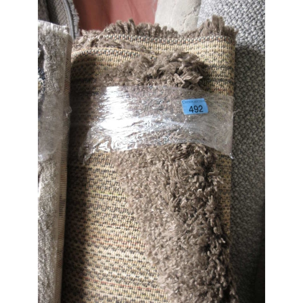 5' x 7' Brown Shag Area Carpet 