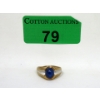 Image 1 : 10 KT Gold 2.4 Carat Star Sapphire Ring - Size 8