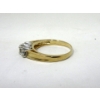 Image 3 : 14 KT Gold .42 Carat 3 Diamond Ring - Size 5.5