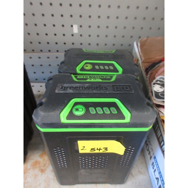 2 Greenworks Pro 80 V Lithium Tool Batteries