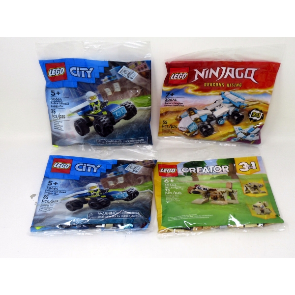 4 New LEGO Building Toy Sets - Age 5+, 6+, & 7+