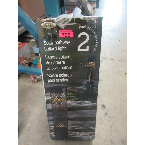 Pack of 2 Solar Pathway Bollard Lights