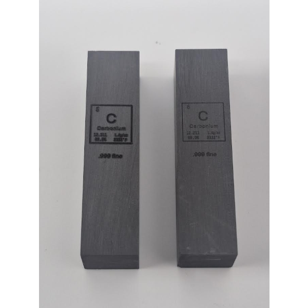 2 x 1/2 Oz .999 Fine Certified Carbonium Bars