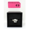 Image 3 : New 4 Carat Green Amethyst & Diamond Ring