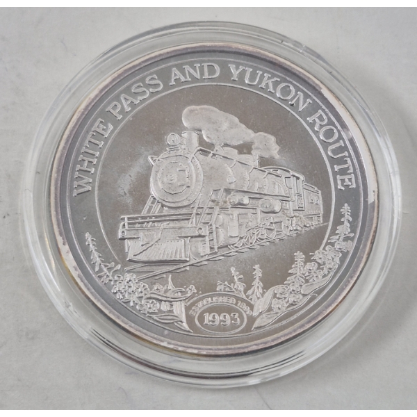 1 Oz .999 Silver Locomotive White Pass/Yukon Route Round 