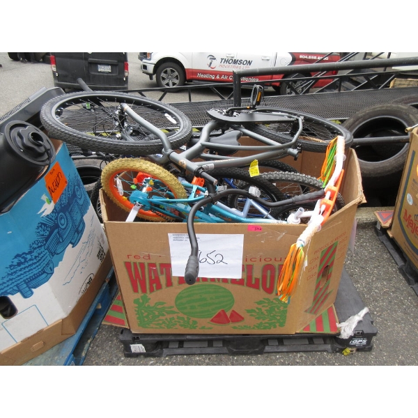 Skid of Bikes and Bike Parts - As Is