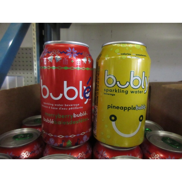46 Cans of Bubly Sparkling Water - 2 Flavours