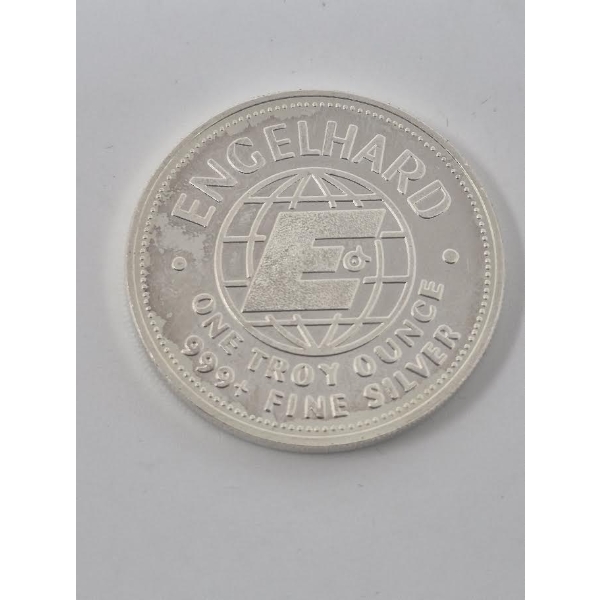 1 Oz .999+ Silver 1984 Engelhard/Miner Round 